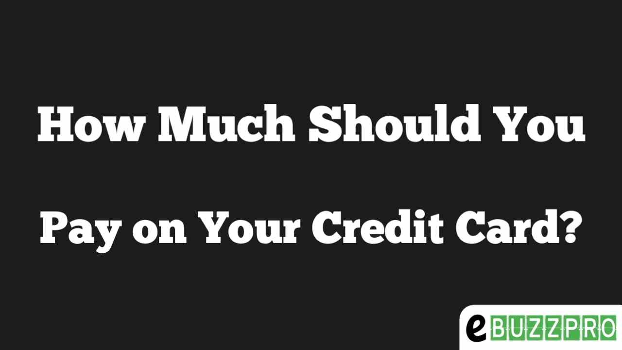 How Much Should You Pay on Your Credit Card?