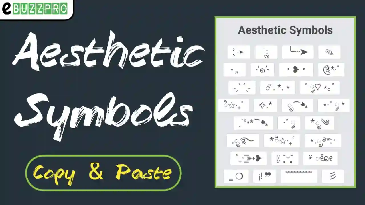 500+ Aesthetic Symbols Copy and Paste, Aesthetic Signs for Instagram