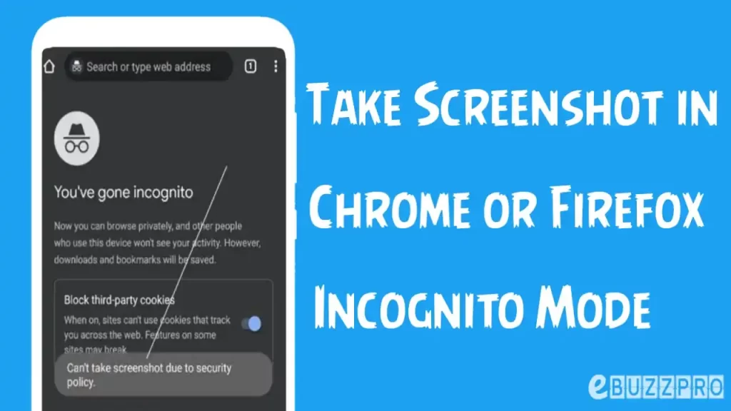 How to Take Screenshot in Chrome or Firefox Incognito Mode?