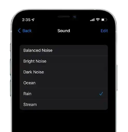 How to Turn on Rain Background Music on iOS 15?
