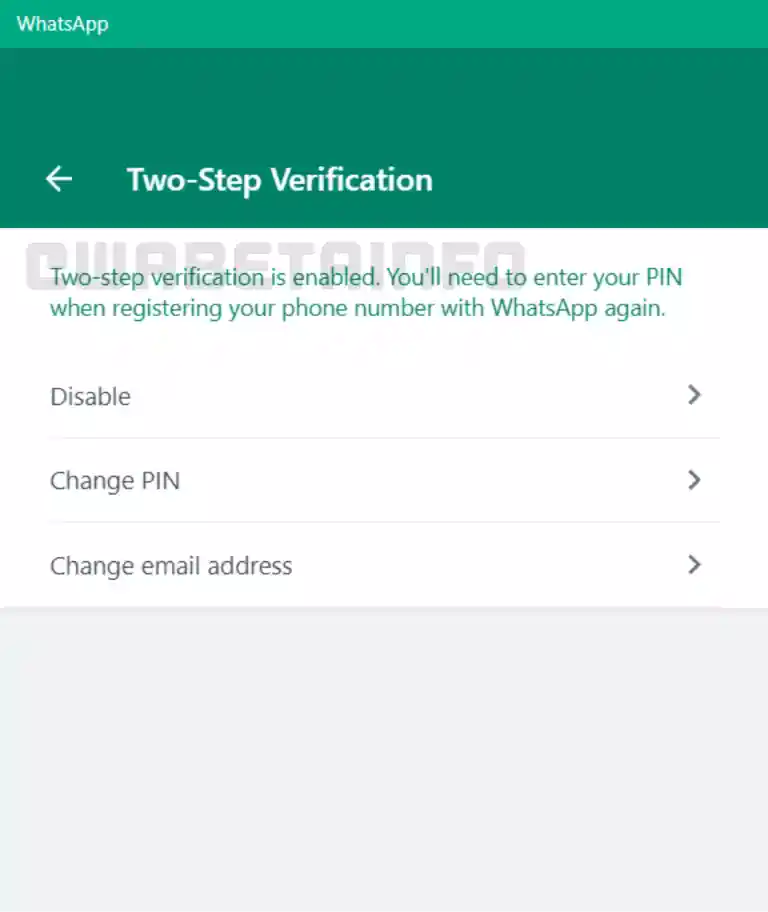 WhatsApp Two-Step Verification 2FA