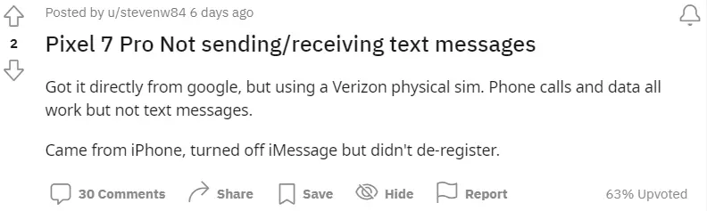 Pixel 7 Pro Not sending receiving text messages reddit, ebuzzpro