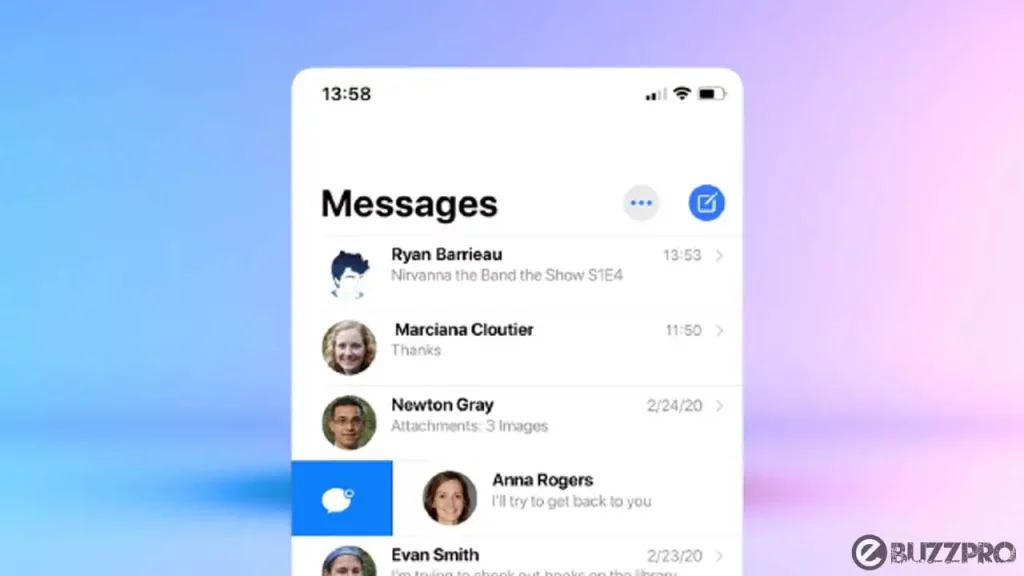 Step to Mark Messages as Unread iOS 16 using Swipe