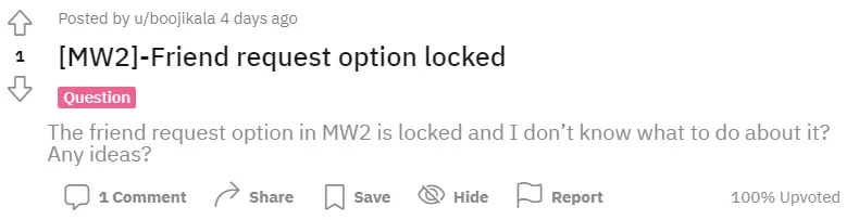 [MW2]-Friend request option locked