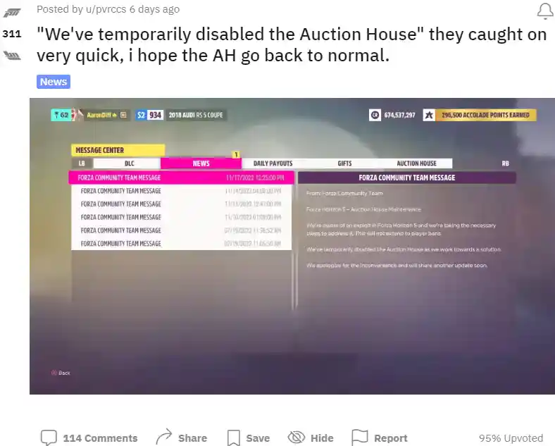 We've temporarily disabled the Auction House