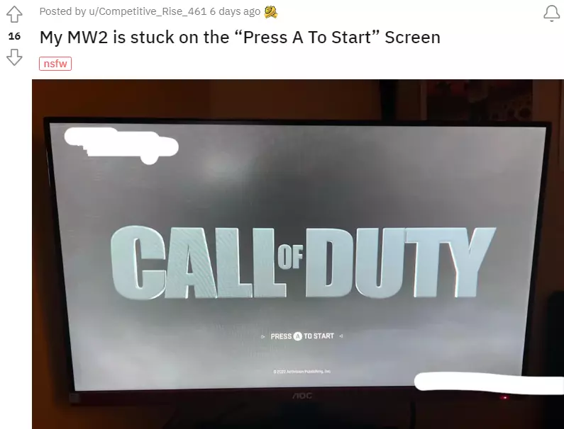 My MW2 Stuck On Press A To Start Screen, My Modern Warfare 2 Stuck On Press A To Start Screen