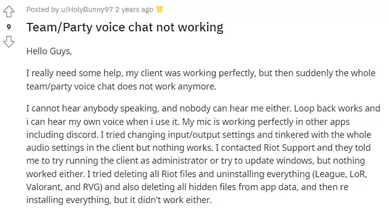 VALORANT Team/Party voice chat not working
