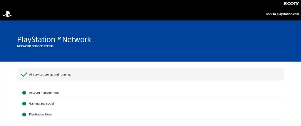 Check PlayStation Server Status