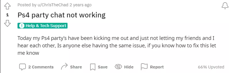 Ps4 party chat not working