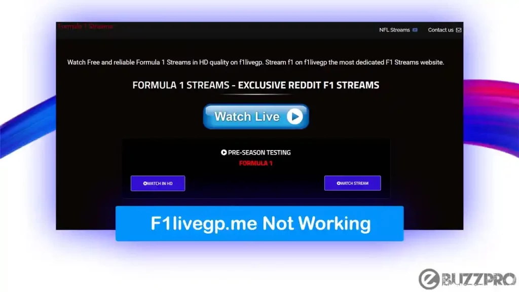 F1livegp.me Not Working | Reason & Fixes