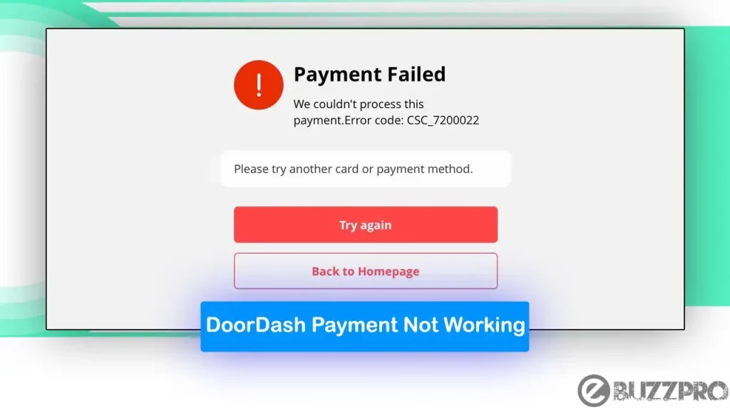 Fix 'DoorDash Payment Not Working' Problem