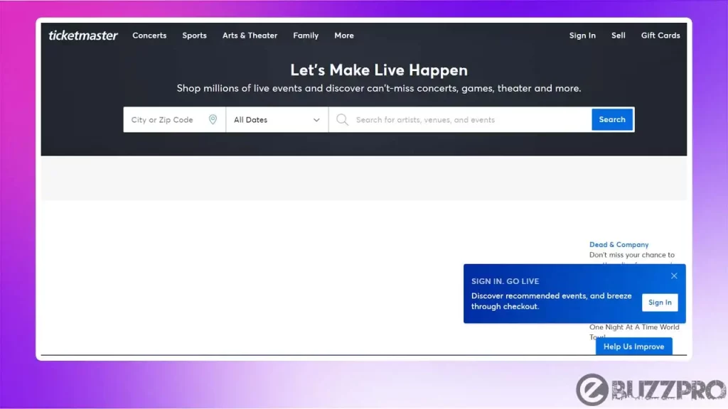 Ticketmaster Site Not Working | Reasons & Fixes