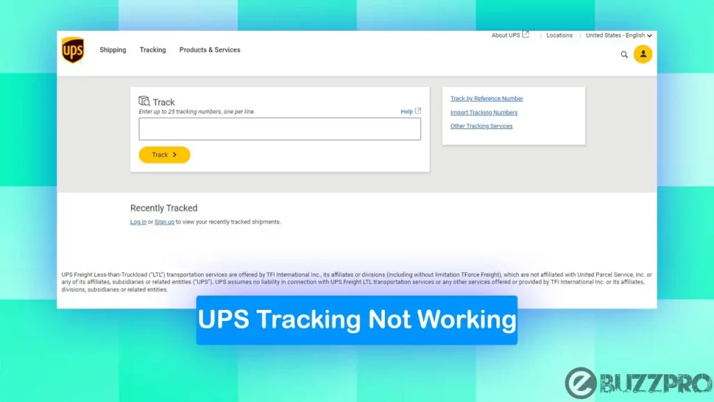 UPS Tracking Not Working | Reasons & Fixes