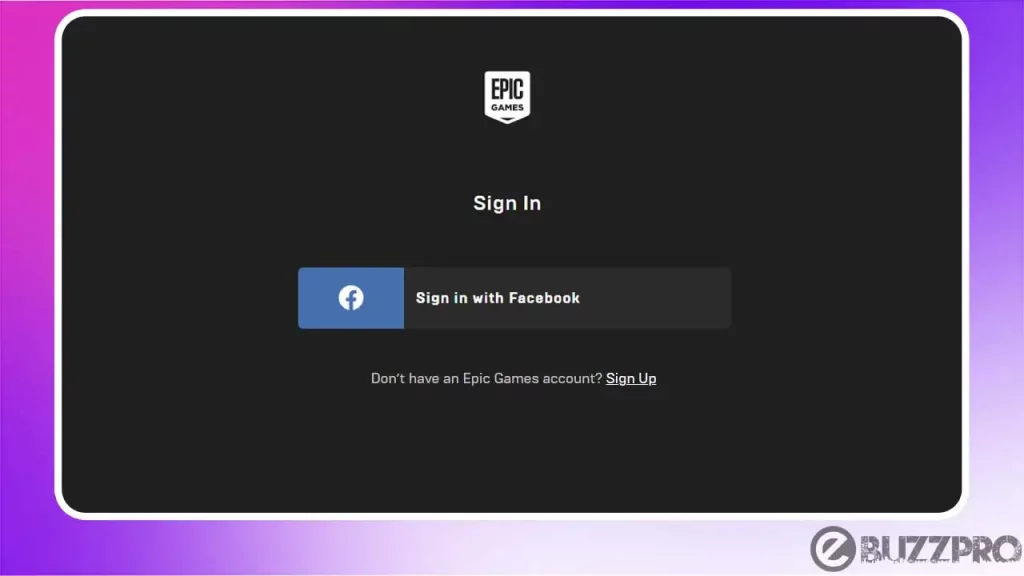 Fix Epic Games Facebook Login Not Working Problem