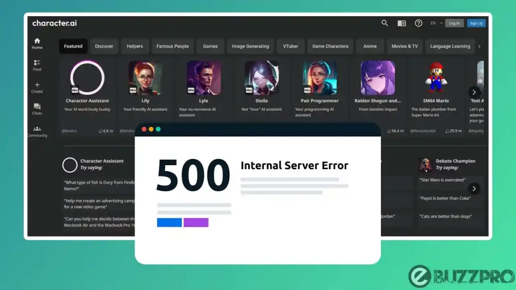 Fix "500 Internal Server Error Character Ai" Problem