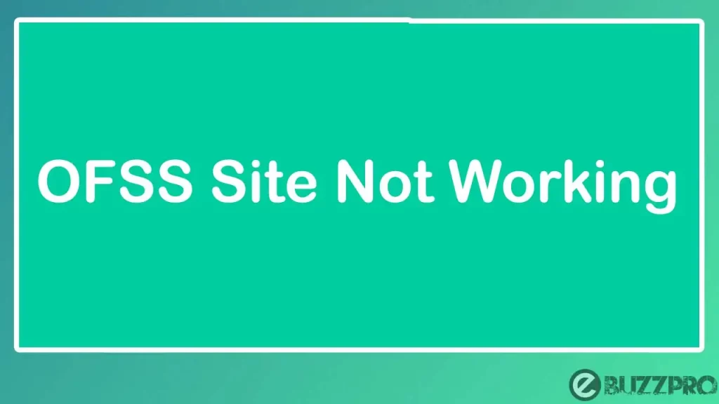 OFSS Site Not Working | Reasons & Fixes