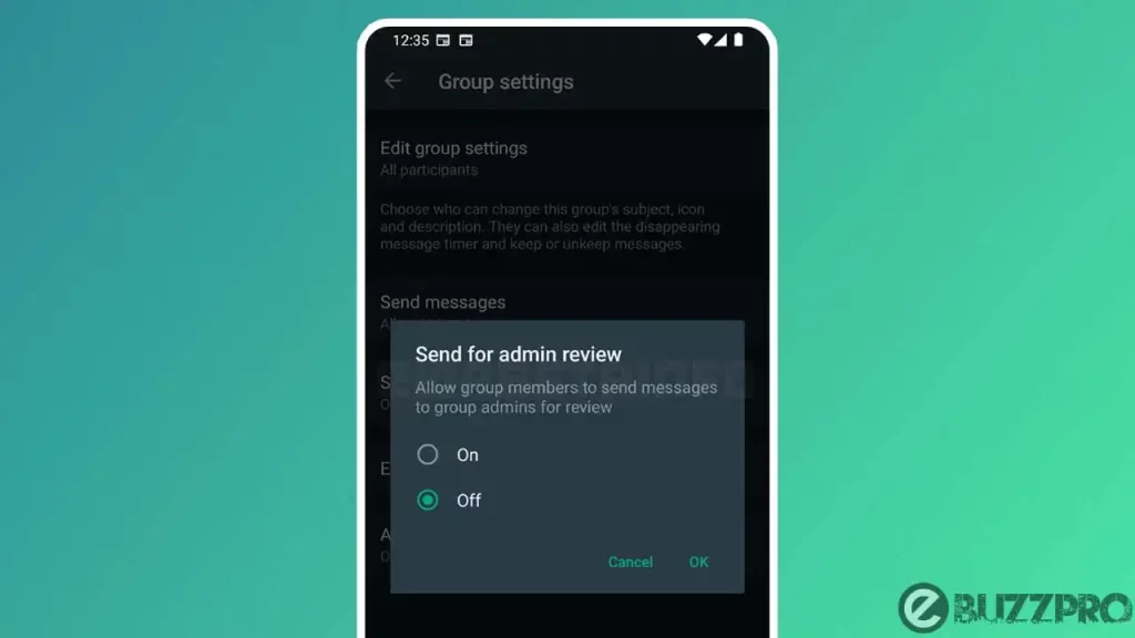 WhatsApp Send for Admin Review