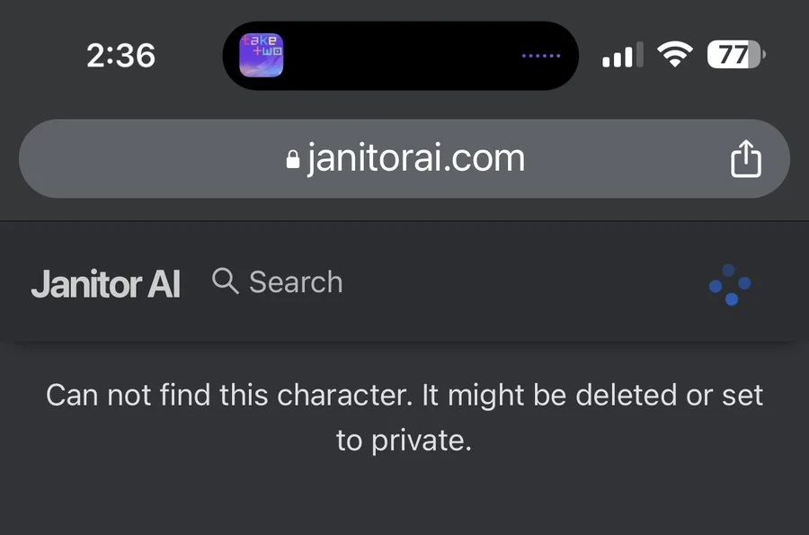 Janitor Ai Can not find this character. It might be deleted or set to private.