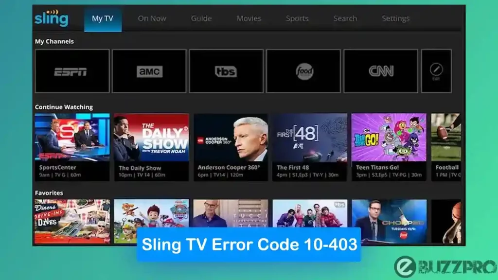 Fix 'Sling TV Error Code 10-403' Problem