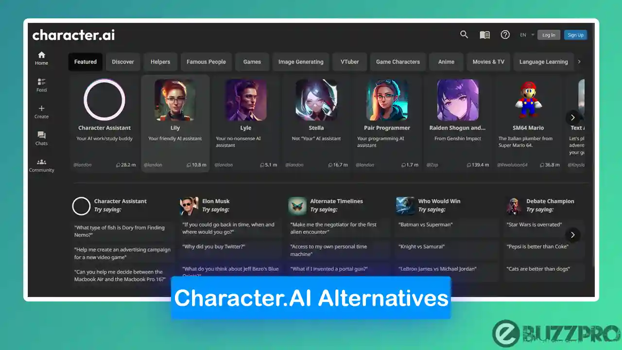 Top 10 Character.AI Alternatives | Sites Like Character.ai without Filter