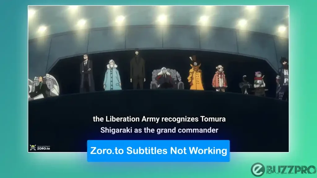 [Fix] Zoro.to Subtitles Not Working or Not Showing Up