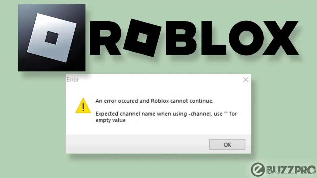 An error occurred and Roblox cannot continue. Expected channel name when using use for empty value