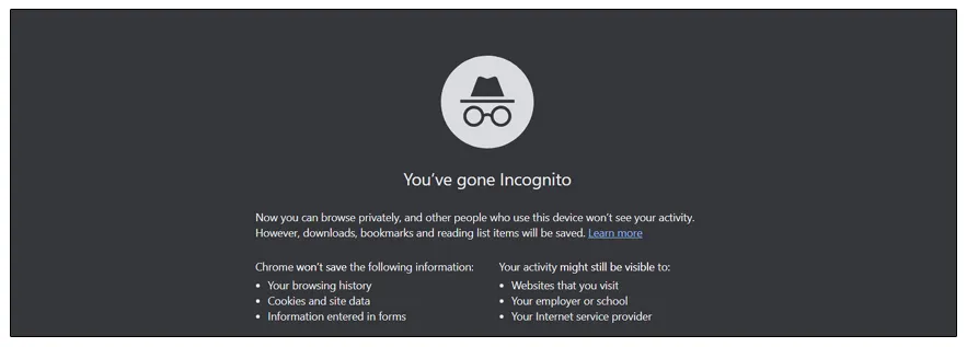 Incognito Mode