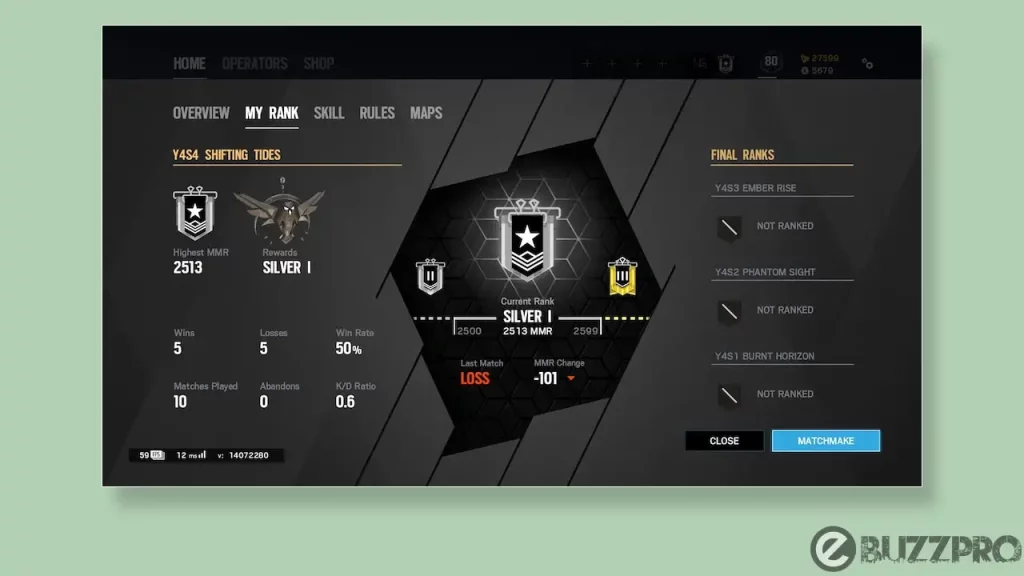 Fix 'Rainbow Six Siege Rank Not Showing' Problem