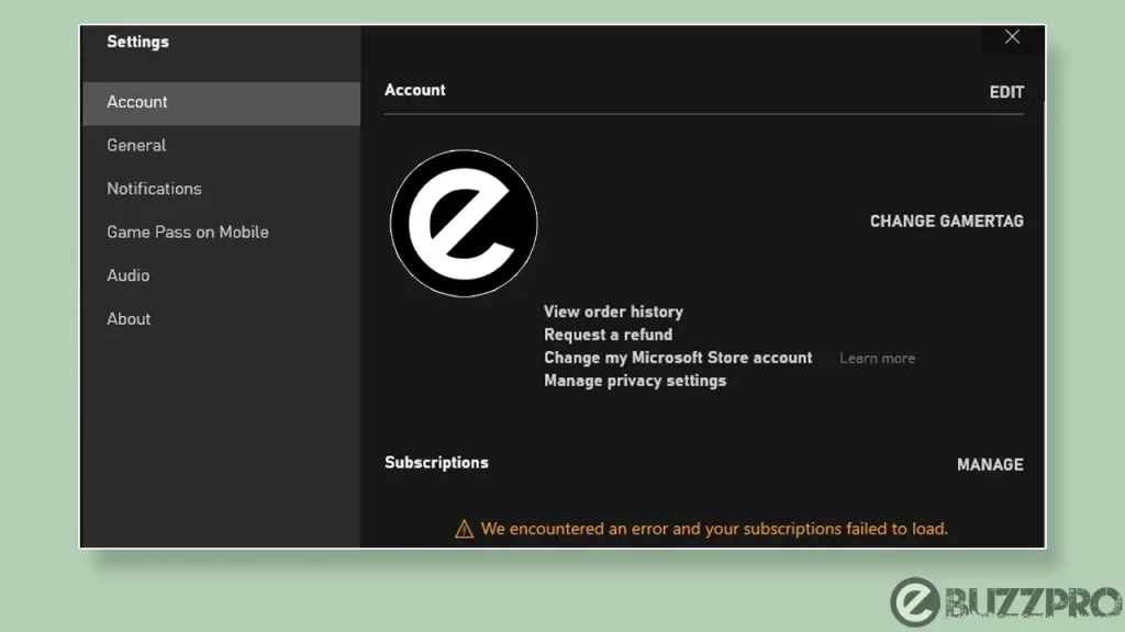 Fix: Xbox Game Pass we encountered an error and your subscription failed to load