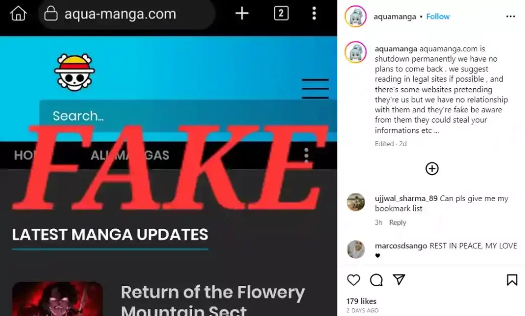 Aquamanga.com is shutdown permanently