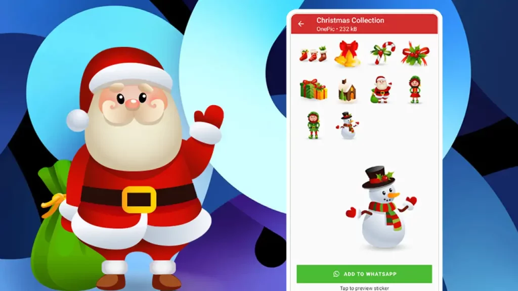 Download and Send Christmas stickers on WhatsApp