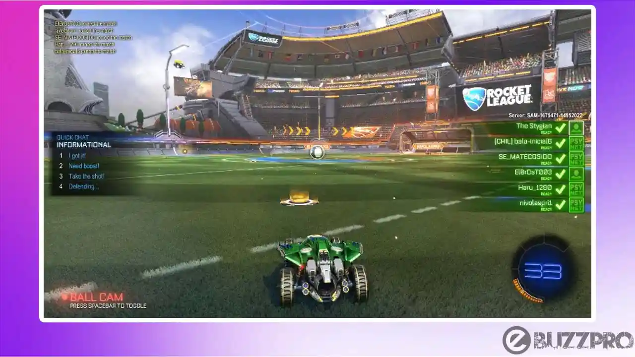 rocket league quick chat not working