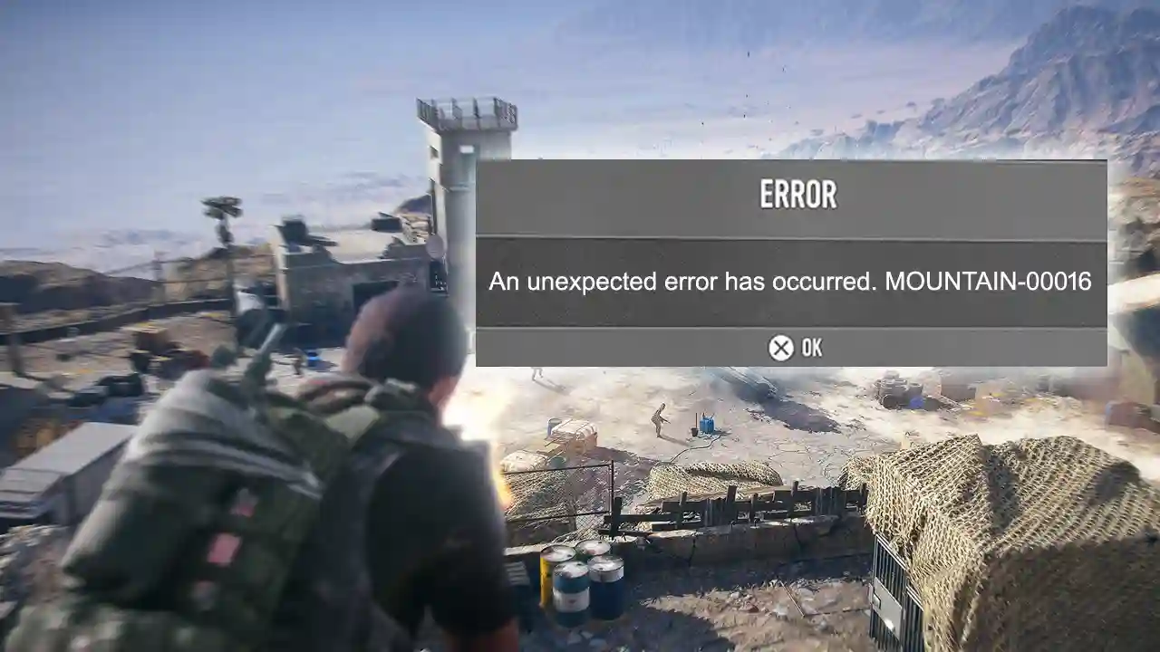 Ghost Recon Breakpoint Unexpected Error Code MOUNTAIN-00016