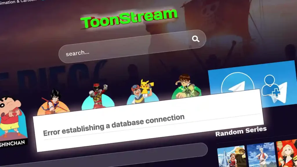 ToonStream Error Establishing a Database Connection